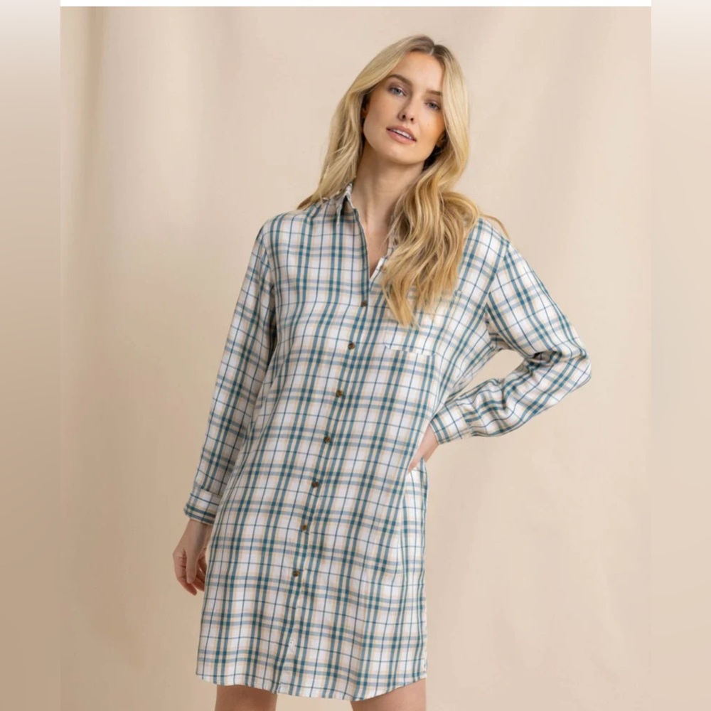 Southern Tide - Women's Southern Tide Cam Vibrant Twill Plaid Dress